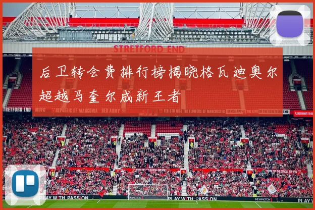 后卫转会费排行榜揭晓格瓦迪奥尔超越马奎尔成新王者